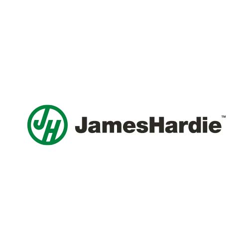 JamesHardie company logo with green and black lettering.